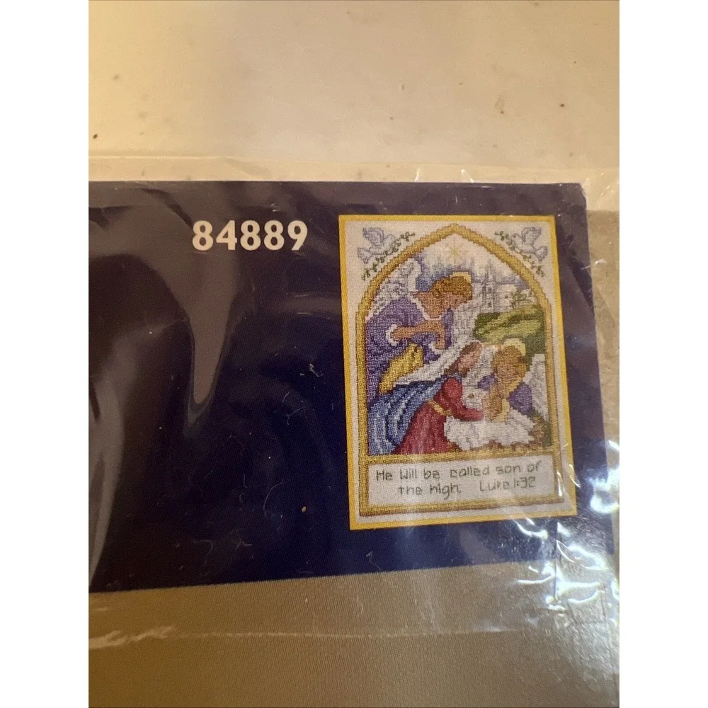 Bucilla Plaid CHRISTMAS PROMISES Counted Cross Stitch Kit GUARDIAN ANGELS #84889